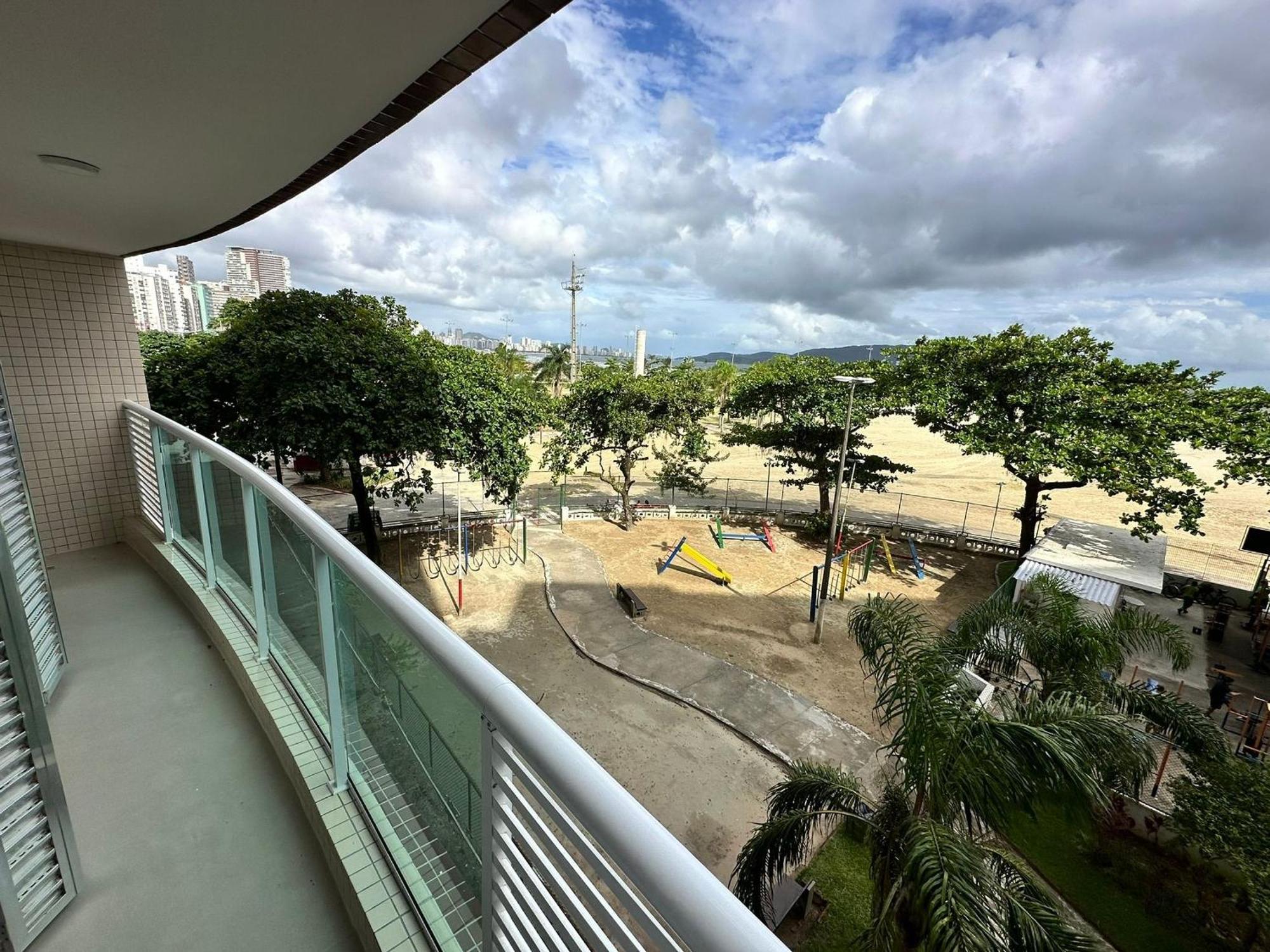 Ap Pe Na Areia Vista Parcial Mar Leilighet Santos  Eksteriør bilde