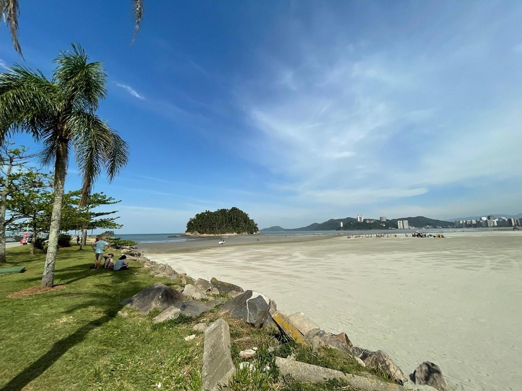 Ap Pe Na Areia Vista Parcial Mar Leilighet Santos  Eksteriør bilde