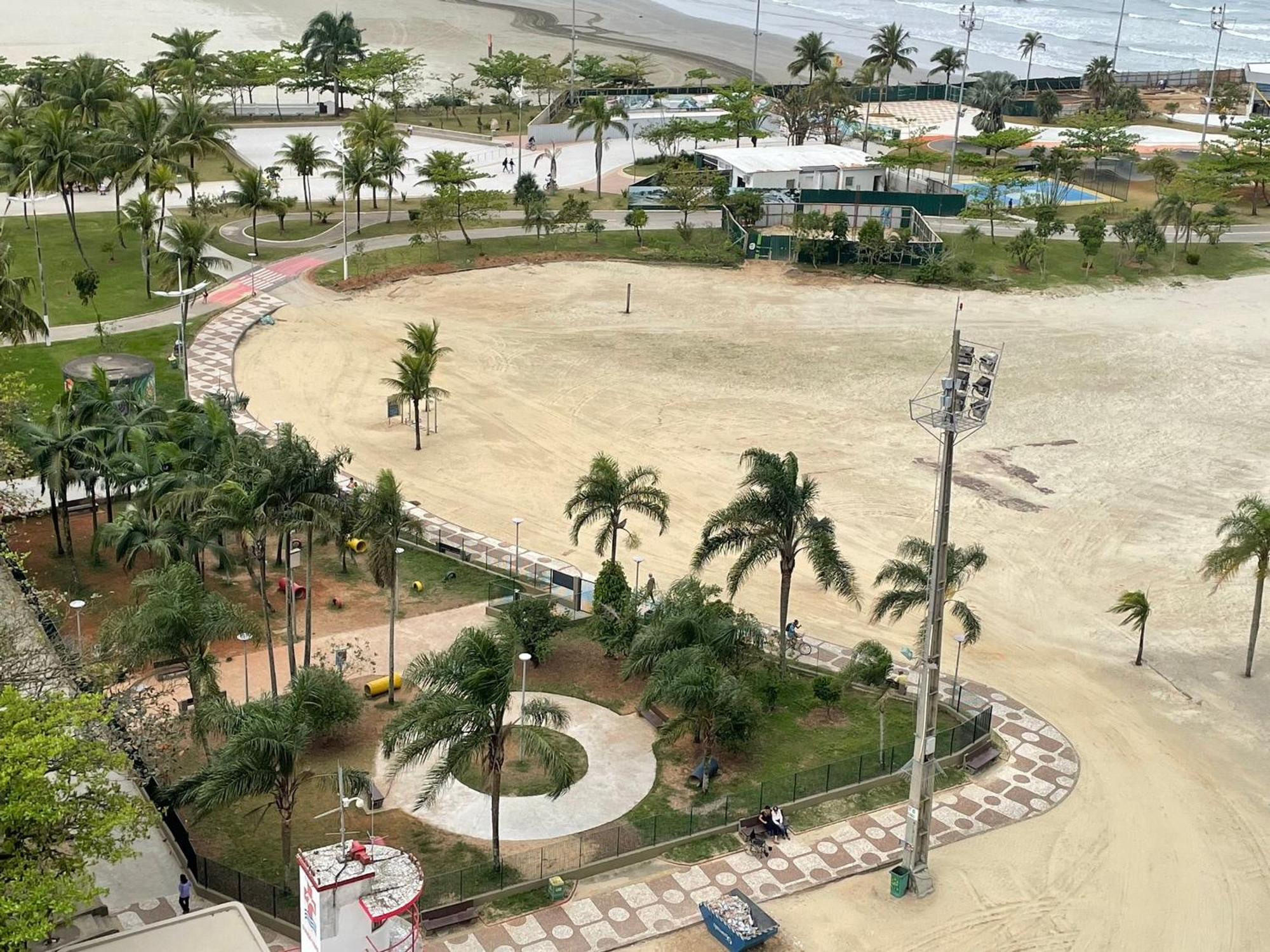 Ap Pe Na Areia Vista Parcial Mar Leilighet Santos  Eksteriør bilde